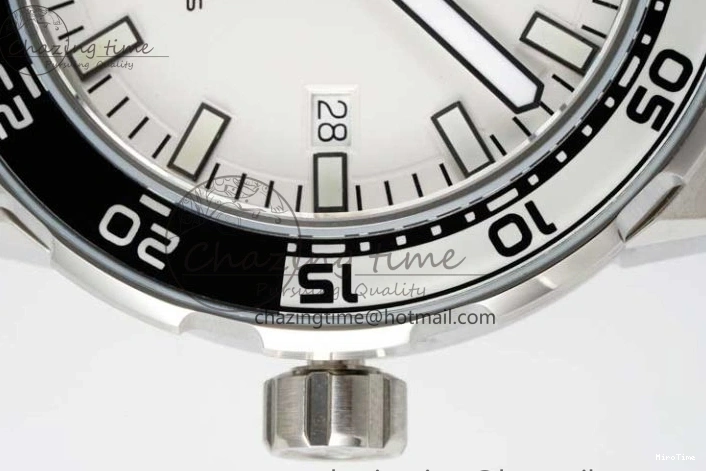 MIROTIME 0228 Premium Aquatimer Automatic SS RSF 1:1 Best Edition White Black Dial on Black Rubber Strap A 7067